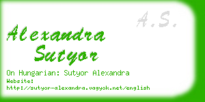 alexandra sutyor business card